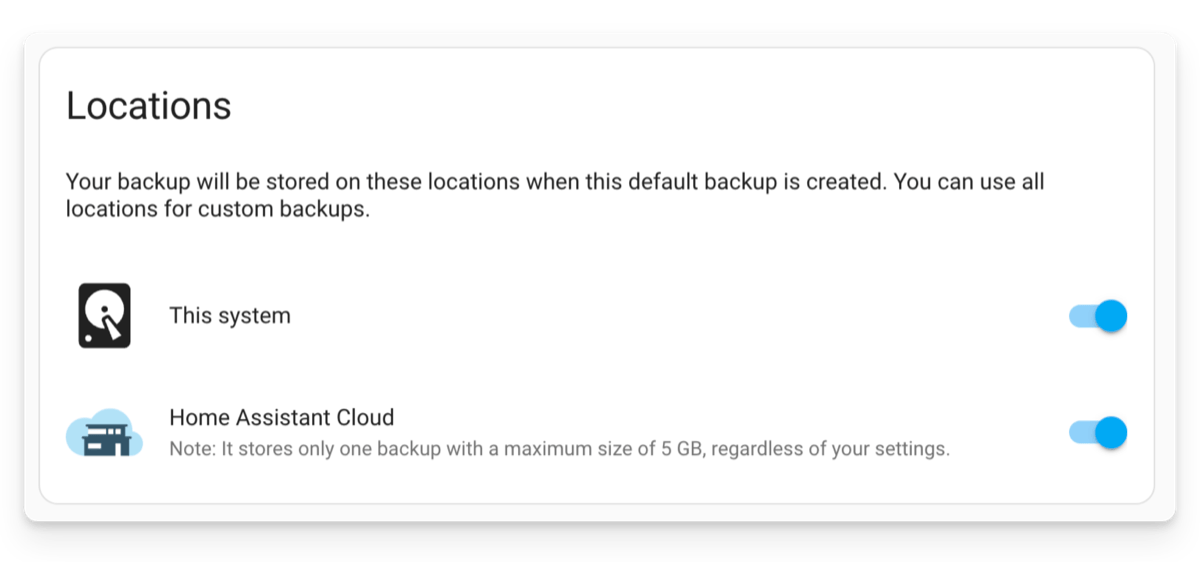 backup locations