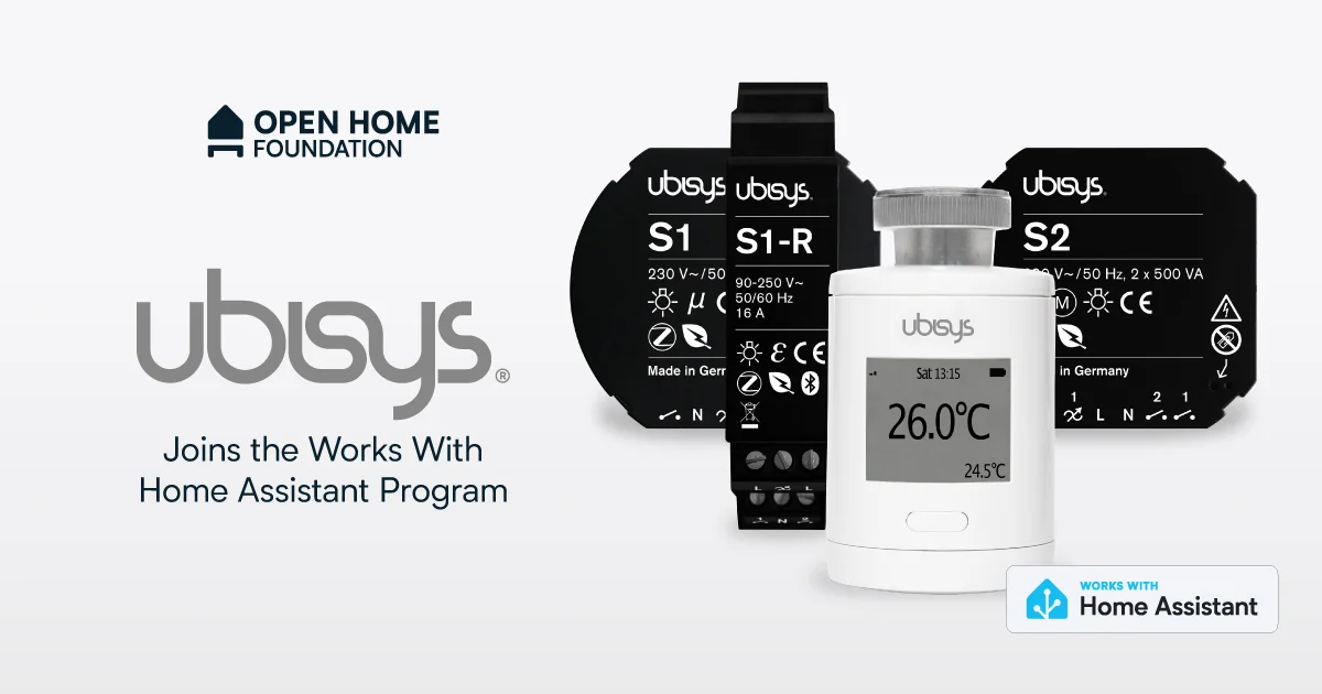 ubisys joins Works with Home Assistant