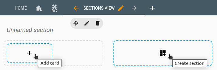 Add Section button