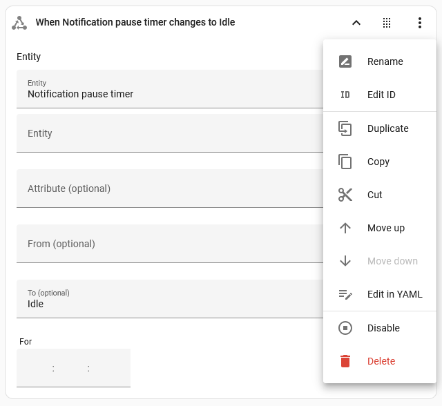 Automation When timer